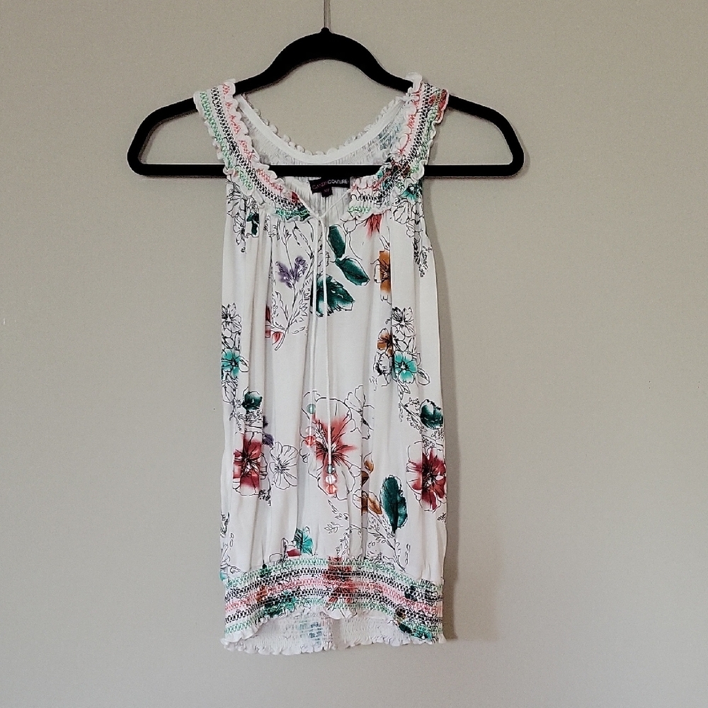 🌸 Candy Couture Floral Sleeveless Boho Style Top